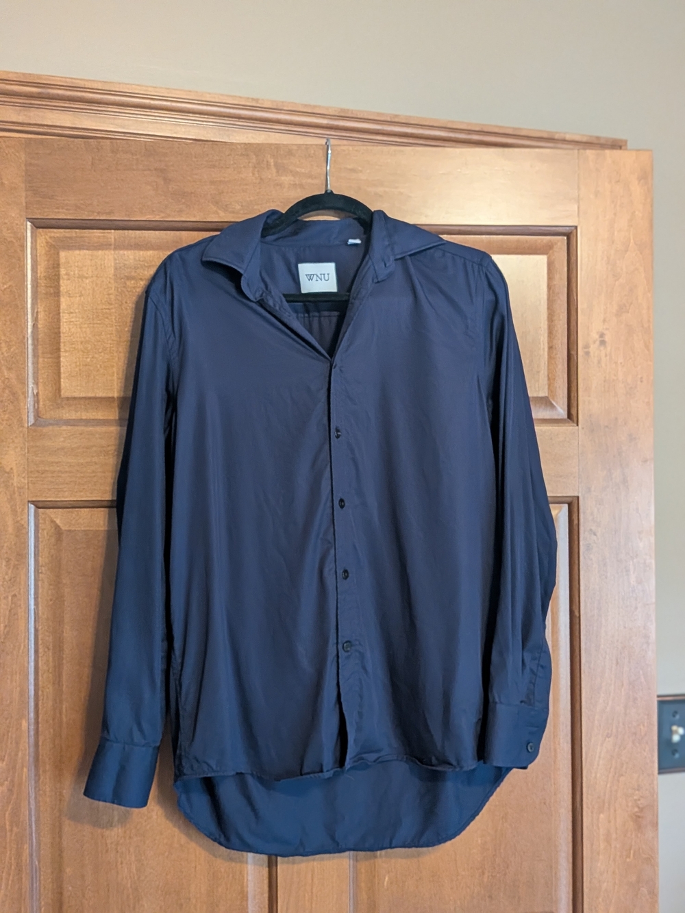 WNU Navy Boyfriend Lyocell Button-Up Shirt 8